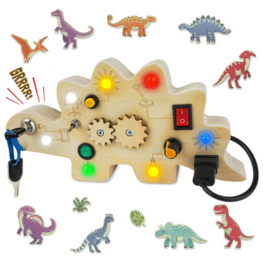 Ecotoys DinoSpark | Montessori LED Tablero de Juego - Juguete Educativo para Bebés